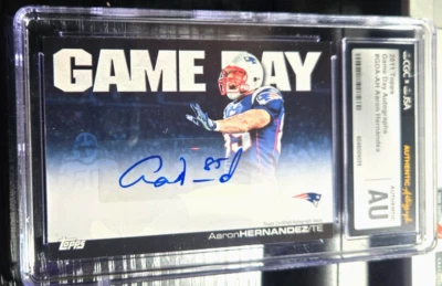 Former New England Patriot AARON HERNANDEZ signed autographed JSA AU card - Image 1 of 2