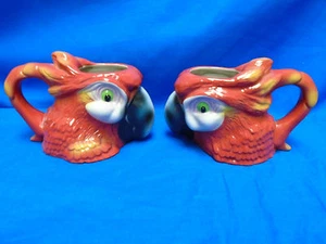 Pair of NEW Vintage Rainforest Cafe Red Macaw Parrot Mug, 1997 (2) - Picture 1 of 5