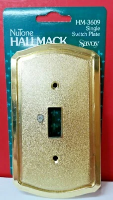 PLACA CONMUTADORA NuTone Single Gang Latón Pulido Decorativo BISELADO HM-3609BR NUEVO Foto 1 de 4