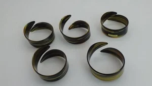 Impresionante Lote de 5 Pulseras Vintage Café Crema Envoltura Hechas a Mano en Francia Nuevo de Lote Antiguo - Imagen 1 de 11