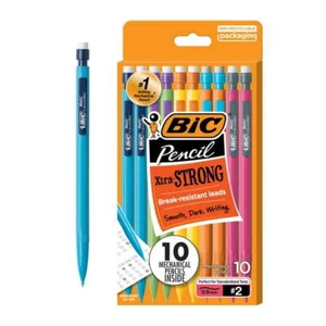 BIC Xtra Strong Druckbleistifte mit Radiergummis, dicke Spitze (0,9 mm), 10 Stück... - Bild 1 von 5