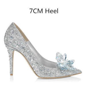 2023 new Pointed Women's Crystal Party Wedding Shoes 5cm/7cm/9cm
