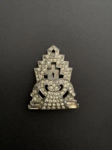 Vintage Art Deco Schal Brosche / Halter Diamanté - Bild 1 von 3