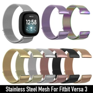 Pulsera de bucle magnético Fr Fitbit Sense Versa 3 correa de acero inoxidable Versa3 - Imagen 1 de 24