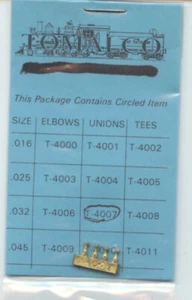 Tomalco Brass Union 0.032 T-4007 HO S O - Picture 1 of 2