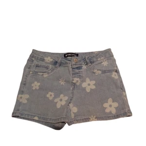 Blue Spice Shorts Girls Size 10 Blue Denim Floral Print Jeans Easter Spring - Picture 1 of 4