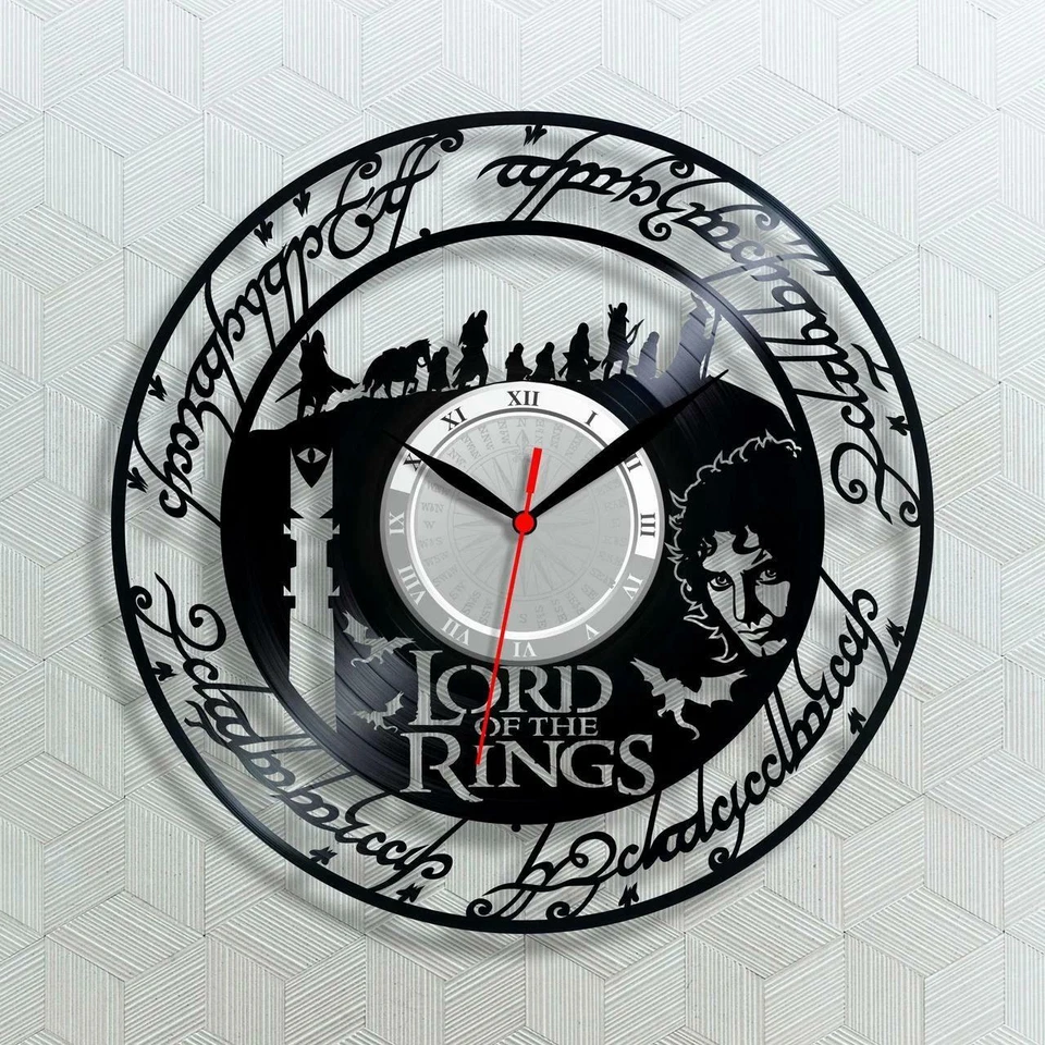 El Señor de los Anillos Vinilo Reloj de Pared Disco Regalo Hogar Habitación Decoración Foto 1 de 1
