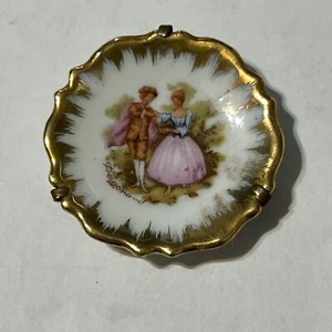 Limoges Modele Depose France Mini  Plate 1 3/4” Diameter Fragonard - Picture 1 of 5