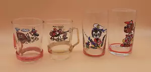 2 Kinder Trinkglas /2 Trinkglas mit metallhalter Transparentglas mit Dekor - Bild 1 von 3