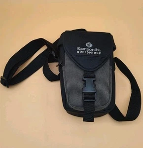 Samsonite Worldproof Camera Bag Case Shoulder Strap Belt Loop Black & Grey - Picture 1 of 5