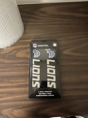 Cubiertas de cinturón de seguridad acolchadas negras NFL Detroit Lions (2 por paquete) Foto 1 de 3