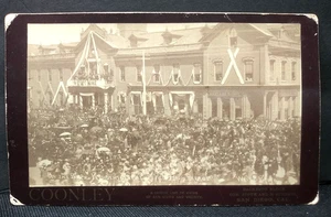 SELTENES Foto PRÄSIDENT HARRISON EMPFANGSPARADE Horton House Hotel SAN DIEGO 1891 - Bild 1 von 1