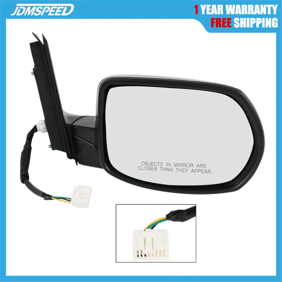 Espejo retrovisor lateral derecho pasajero negro texturizado eléctrico para Honda CR-V CRV 2012-2016 Foto 1 de 4