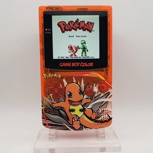 Laminiertes OLED-Display - Charmander Game Boy Color mit Hülle, neuer Lautsprecher, recapped - Bild 1 von 7
