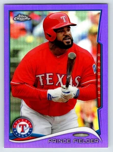 2014 Topps Chrome Prince Fielder 71 Purple Texas Rangers Card - Picture 1 of 2