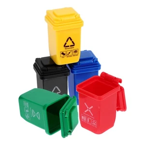 5 Pcs Mini Trash Can Dollhouse Office Child Recycling Bin Toy Play Cans - Bild 1 von 12
