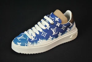 Louis Vuitton Escale Time Out Shoes Sneakers Blue Women Size 38 USA 7 40925SS - Picture 1 of 10