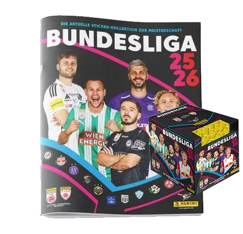 Panini Admiral Austria Bundesliga Sticker 2025/26 | Sticker Album + Display Bu - Image 1 of 1