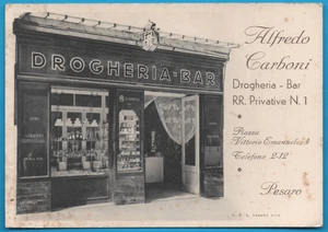Pesaro Bar Carboni Piazza Vittorio Emanuele cartolina vintage postcard MA2295 - Foto 1 di 2