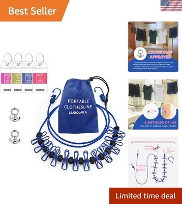 Línea de ropa retráctil magnética estante de secado de ropa de viaje elementos esenciales de crucero Foto 1 de 4