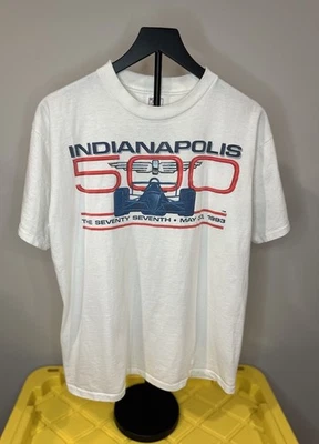 Vintage 1993 Indianapolis Indy 500 Racing T Shirt Mens Large Single Stitch USA - Image 1 of 4