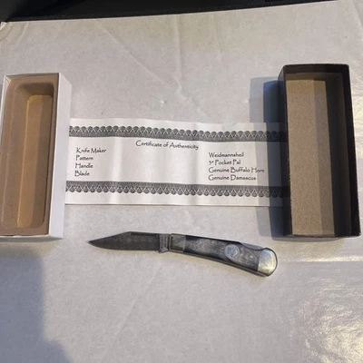 Weidmannsheil 100 Anos 3" Pocket Pal Damasco Genuíno com Certificado de Autêntico - Imagem 1 de 4