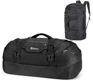 65L Travel Duffel Bag Water Resistant Backpack with Adjustable Straps (Black,... - Picture 1 of 6