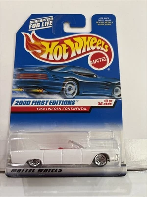 Hot Wheels 2000 First Editions 3/36 NIP White 1964 Lincoln Continental - Image 1 of 4