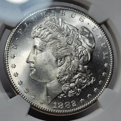 1882 S Morgan Silver Dollar $1 NGC MS67+ PLUS Flashy Dish Bowl Luster PQ *M104 - Image 1 of 4
