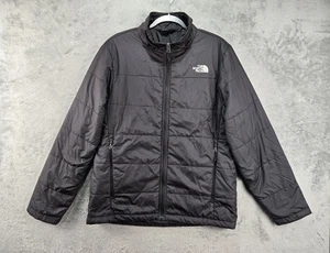 North Face Herren Medium isolierte gefütterte Jacke Mantel gesteppt schwarz Reißverschluss - Bild 1 von 22
