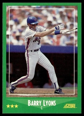 1988 Score Barry Lyons New York Mets #387 - Image 1 of 2