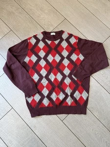 Vintage Pringle Lambswool Crew Neck Knitted Golf Jumper Large - Picture 1 of 5
