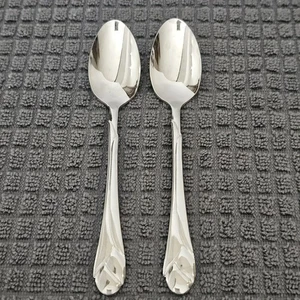 2 Mikasa SÜSSE ERBSE TEELÖFFEL 6 3/8" Edelstahl Besteck 18/10 - Bild 1 von 8