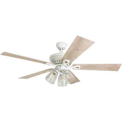 Prominence Home Glenmont, 52 Inch Farmhouse LED Ceiling Fan with Light, Pull ... - Image 1 of 4