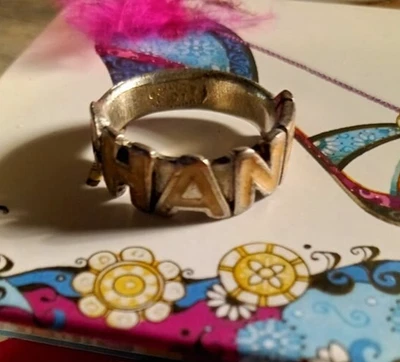 CHANEL Letter Logo Ring -  Signed 00T US Size 6 Authentic & Vintage - Image 1 of 4