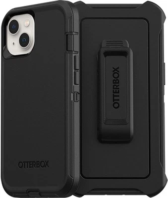 OtterBox DEFENDER SERIES Case & Holster for Apple iPhone 13 - Black - Image 1 of 4