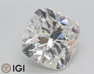 Diamante de 3,04 quilates corte cojín forma elegante certificado IGI VS2 claridad F - Imagen 1 de 14