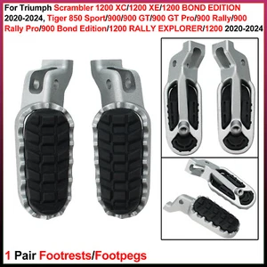 Front Footrests/Footpegs For Triumph Scrambler 1200, Tiger 850 Sport/900 20-2024 - Picture 1 of 16