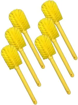 Goblet Cleaning Bottle Brush Durable Bristles & Long Handle, Yellow (Pack Of 6) • 45.30£