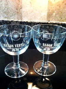 GREEN FLASH BREWING CO. PAIR OF RAYON VERT NEW BELGIAN PALE ALE STEM GLASSES - Picture 1 of 4