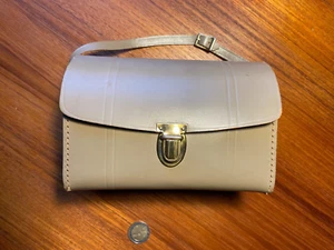 Vintage Foto Kamera- / Objektivtasche, Leder braun / oliv, 1960er - UNBENUTZT! - Bild 1 von 7