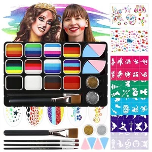 Dreamon Face Paint Kit for Kids Adults | 12 Split Cake Palettes Face Painting... - Picture 1 of 7