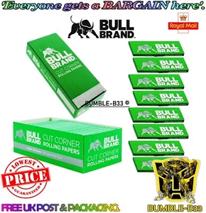 5000x BULL BRAND Tobacco Smoking Cigarette Rolling PAPER Cut Corners G Filter UK - Picture 1 of 1