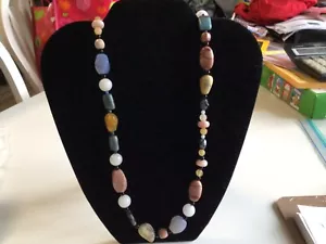 Multi color glass stone necklace - Picture 1 of 2