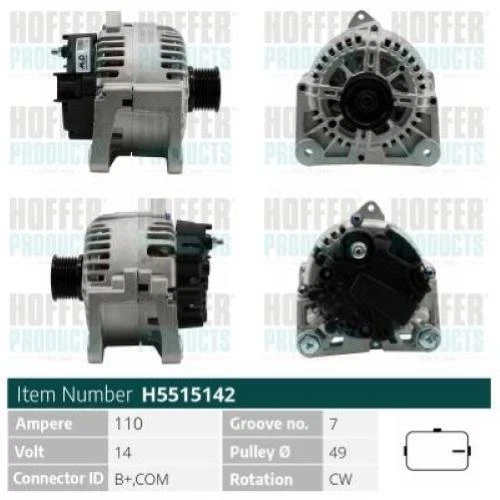 Alternatore per RENAULT MEGANE II H5515142 < - Immagine 1 di 3
