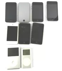 LOT (9) APPLE iPods UNTESTED PARTS OR REPAIR ONLY D232 - Picture 1 of 8