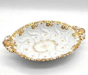 Antike MEISSEN Porzellan Schale Prunkschale reichlich verziert Goldbemalung 30cm - Bild 1 von 24