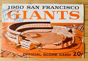 MLB 1960 San Francisco Giants game Scorecard Program Booklet OFFICIAL VINTAGE - Picture 1 of 5