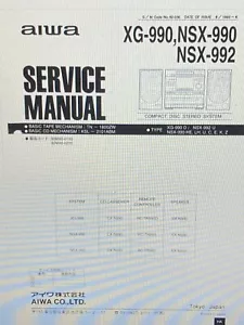 Aiwa Xg-990 Nsx-990 Nsx-992 Service Manual Pdf - Picture 1 of 1