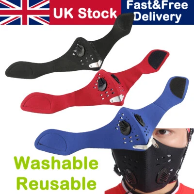 VIVI Washable Protection Cycling Face Mask w/ Active Carbon Filter Breathing Reusable